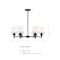 Designers Fountain Summer Jazz 6-Light Matte Black Transitional Shaded Chandelier for Dining Rooms D310M-6CH-MB - alternate 2